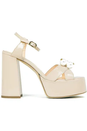 Prosperine Sko, Dame, , 40 EU, Læder, Plateau sandal med 100 mm hæl