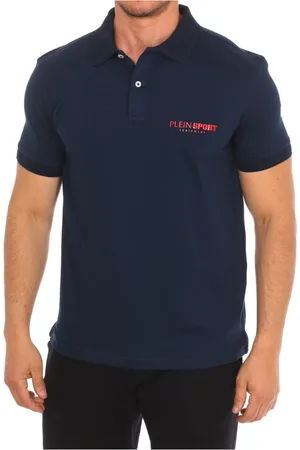Philipp Plein Top, Herre, Blå, XL, Bomuld, Kortærmet Polo Skjorte