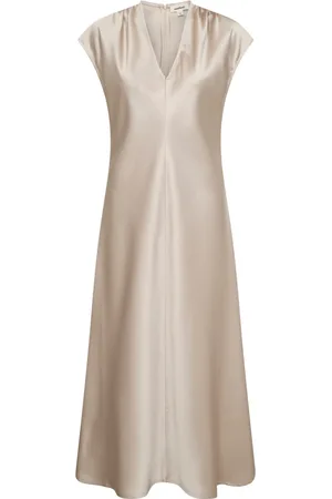 Soaked in Luxury Kjole, Dame, , 2XL, Polyester, Elegant Midi Kjole Ancient Scroll