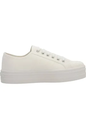 victoria Sko, Dame, Hvid, 38 EU, Platform Canvas Sneakers