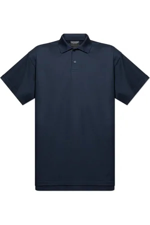 Balenciaga Top, Herre, Blå, M, Bomuld, Polo med broderet logo