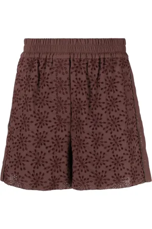 Brunello Cucinelli Shorts, Dame, Rød, S, Bomuld, Italienske bomuldsshorts