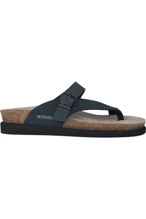 Mephisto Sko, Dame, Blå, 39 EU, Læder, Blå Damesandal - Helen Stil