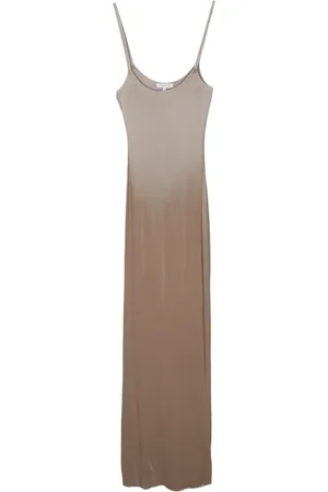 Cotton Citizen Kjole, Dame, Brun, L, Bomuld, Elegant Verona Spaghetti Maxi Kjole
