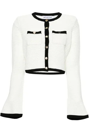 Self-Portrait Strik, Dame, Hvid, L, Pointelle Strik Cardigan