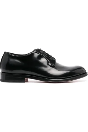 santoni Sko, Herre, Sort, 40 EU, Læder, Sorte Guillem snøresko