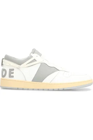 Rhude Sko, Herre, Grå, 44 EU, Læder, Vintage Læder Low-Top Sneakers