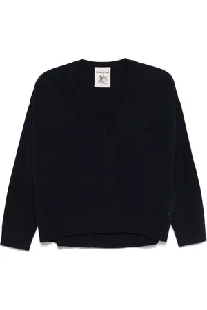 SEMICOUTURE Strik, Dame, Blå, S, Bomuld, Blå Sweater til Kvinder