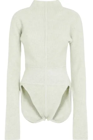 Rick Owens Top, Dame, Grøn, M, Uld, Headon Bodysuit