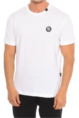 Philipp Plein Top, Herre, Hvid, 2XL, Bomuld, Kortærmet T-shirt med Claw Print