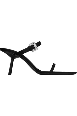 Saint Laurent Sko, Dame, Sort, 37 1/2 EU, Satin, Hope Mules