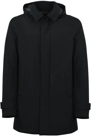 HERNO Jakke, Herre, Sort, 3XL, Vandtæt Carcoat med Gore-Tex Membran
