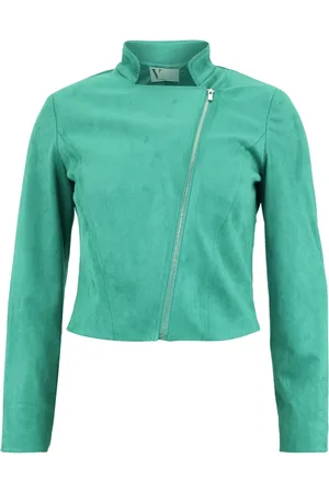 Vera Mont Jakke, Dame, Grøn, L, Lynlås Bikerjakke Trendy Stil