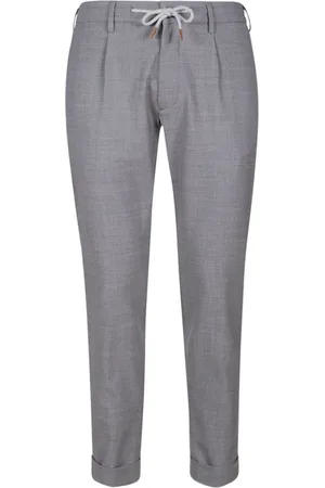 ELEVENTY Bukser, Herre, Grå, W32, Uld, Jogger Pant i Bi-Stretch Uld