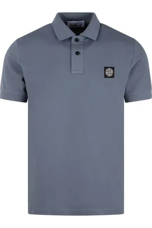 Stone Island Top, Herre, Blå, S, Bomuld, Slim Fit Polo Shirt