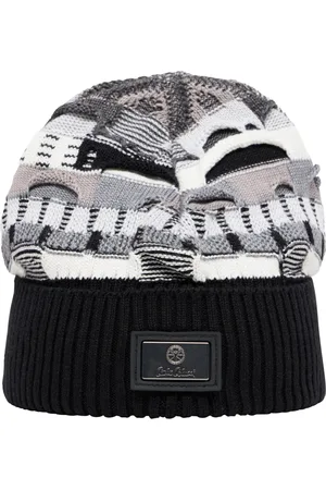 Carlo Colucci Tilbehør, unisex, Sort, ONE SIZE, Uld, Farverig Strik Hue