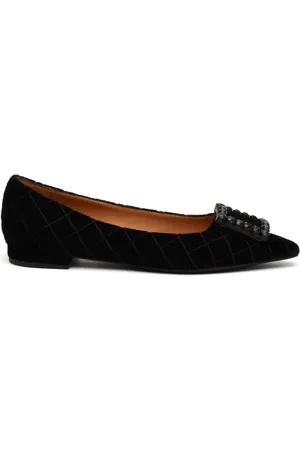ROBERTO FESTA Sko, Dame, Sort, 36 EU, Sort Velour Ballerina Sko