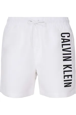 Calvin Klein Badetøj, Herre, Hvid, 2XL, Nylon, Havtøj Nylon Kostume Elastisk Talje