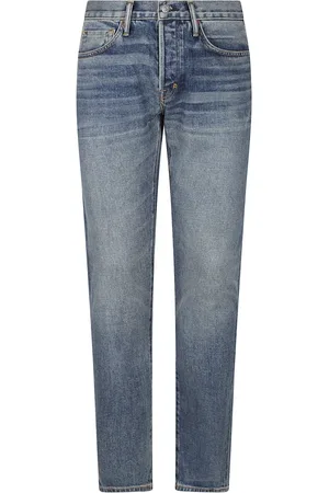 Tom Ford Jeans, Herre, Blå, W33, Denim, Slim Denim Jeans