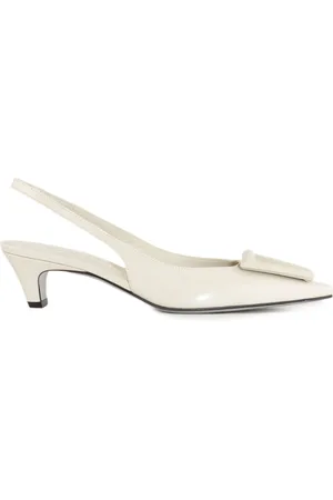 ROBERTO FESTA Sko, Dame, Hvid, 39 EU, Læder, Bone Leather Slingback Sandaler