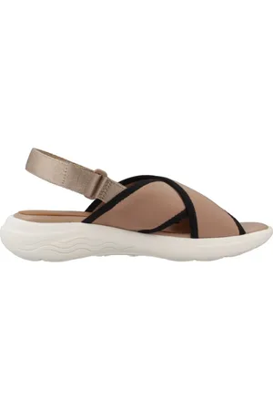Geox Sko, Dame, Brun, 37 EU, Uld, Stilfulde flade sandaler til kvinder