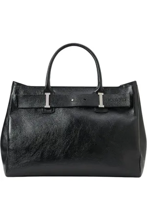 Iceberg Taske, Dame, Sort, ONE SIZE, Læder, Sort Lamineret Læder Shopper Taske