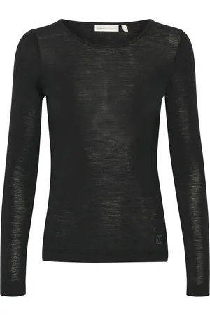 INWEAR Top, Dame, Sort, 2XL, Slim Fit Langærmet Top