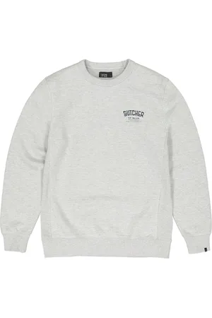 Butcher of Blue Sweathshirts & Hoodies, Herre, Grå, XL, Army College Crew Sweaters i Grå
