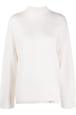 LE KASHA Strik, Dame, Hvid, ONE SIZE, Turtleneck Sweater til Kvinder