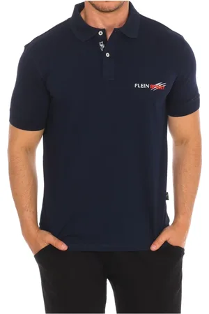 Philipp Plein Top, Herre, Blå, L, Bomuld, Kortærmet Polo Shirt