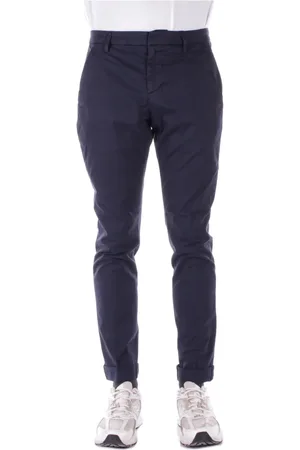 Dondup Bukser, Herre, Blå, W33, Bomuld, Blå Slim Fit Bukser
