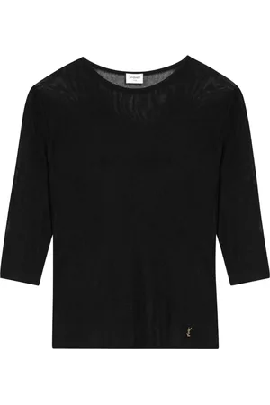 Saint Laurent Top, Dame, Sort, L, Cassandre Top