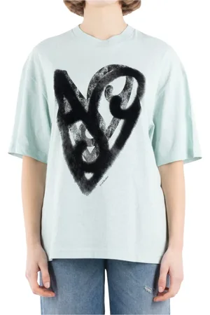 Acne Studios Top, Dame, Grøn, XS, Bomuld, Grøn Aqua T-Shirt Cl0344