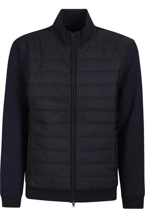 FAY Jakke, Herre, Blå, XL, Uld, Zip Sweatshirt