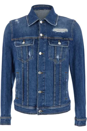 Dolce & Gabbana Jakke, Herre, Blå, L, Denim, Denimjakke til mænd