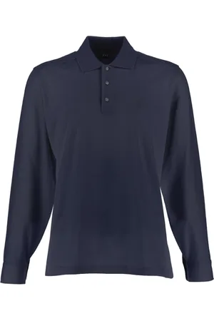 FAY Top, Herre, Blå, M, Uld, Stilfulde T-shirts og Polos