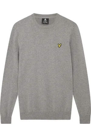 Lyle & Scott Strik, Herre, Grå, S, Uld, Merino Crew Jumper