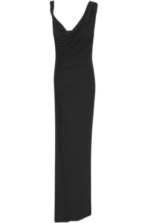 Saint Laurent Kjole, Dame, Sort, S, Elegant Sort Maxi Kjole