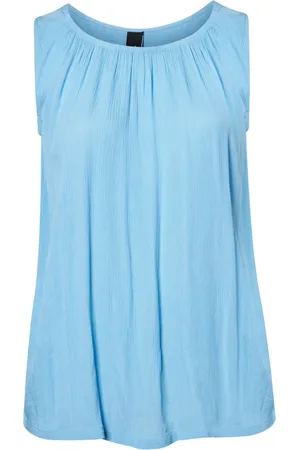 ADIA Top, Dame, Blå, XS, Uld, Grøn Sommer Top Perle