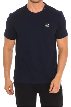 Philipp Plein Top, Herre, Blå, M, Bomuld, Kortærmet T-shirt