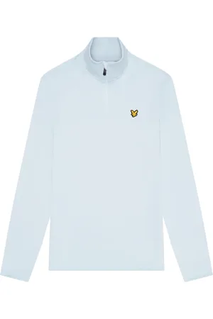 Lyle & Scott Sweathshirts & Hoodies, Herre, Blå, L, Polyester, Tech 1/4 Zip Midlayer