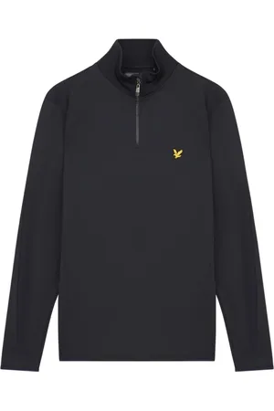 Lyle & Scott Sweathshirts & Hoodies, Herre, Blå, XL, Polyester, Tech 1/4 Zip Midlayer