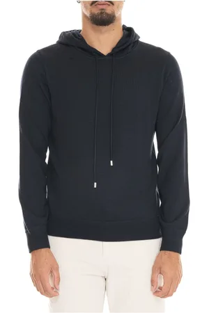 Gran Sasso Sweathshirts & Hoodies, Herre, Blå, XL, Uld, Merino uld hættetrøje