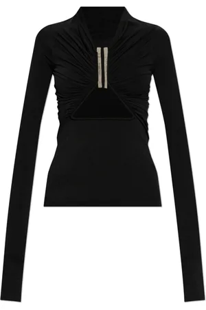 Rick Owens Top, Dame, Sort, XS, Nylon, Prong Top