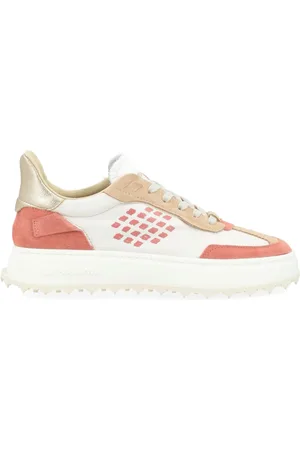 BE POSITIVE Sko, Dame, Lyserød, 38 EU, Læder, Hvide og lyserøde lædersneakers Cuprace Wing