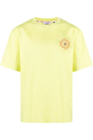GCDS Top, Herre, Gul, XS, Sejt Surfing T-shirt til eventyrere