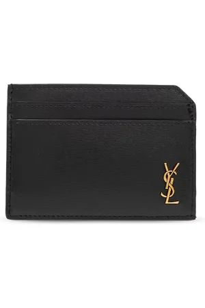 Saint Laurent Tilbehør, Herre, Sort, ONE SIZE, Uld, Tiny Cassandre Kortholder