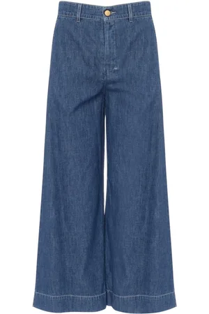 Max Mara Jeans, Dame, Blå, M, Uld, Denim Paul Pantalone Stilfulde Jeans