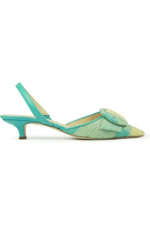 Prosperine Sko, Dame, Blå, 38 EU, Læder, Rafia Slingback Sandaler