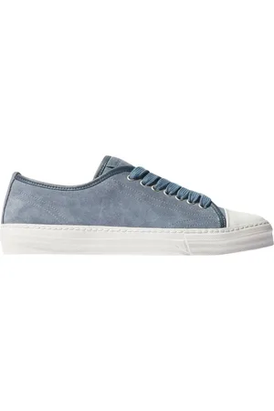 Scarosso Sko, Herre, Blå, 40 1/2 EU, Suede, Steel Suede Lace-Up Sneakers